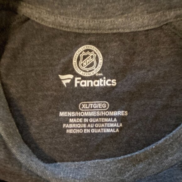 Boston Bruins Black & Gold Fanatics Jersey Styled 1/4 Sleeve T-Shirt Size XL - Picture 4 of 7